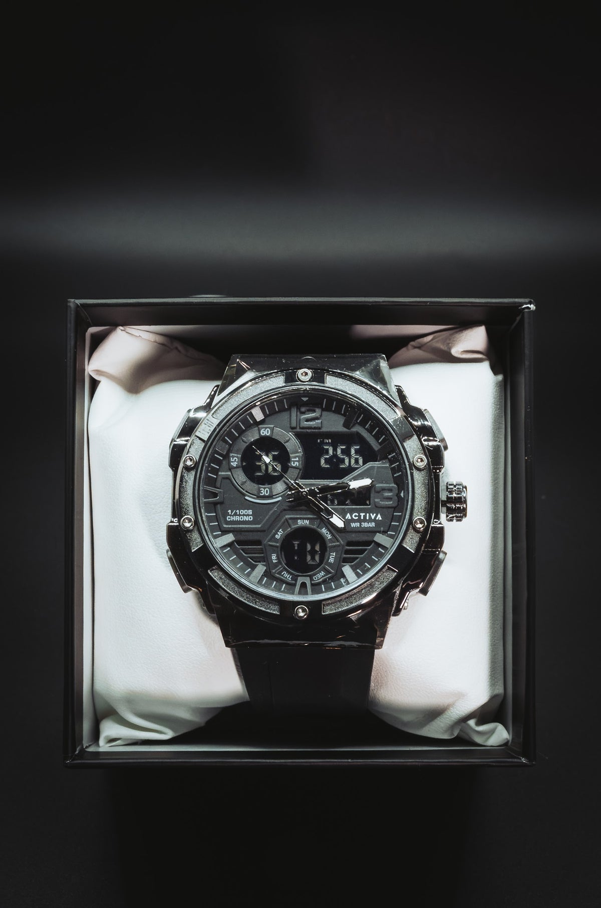 Activa analogue-digital chronograph in its box