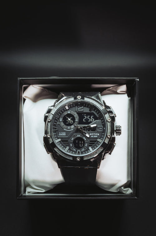 Activa analogue-digital chronograph in its box