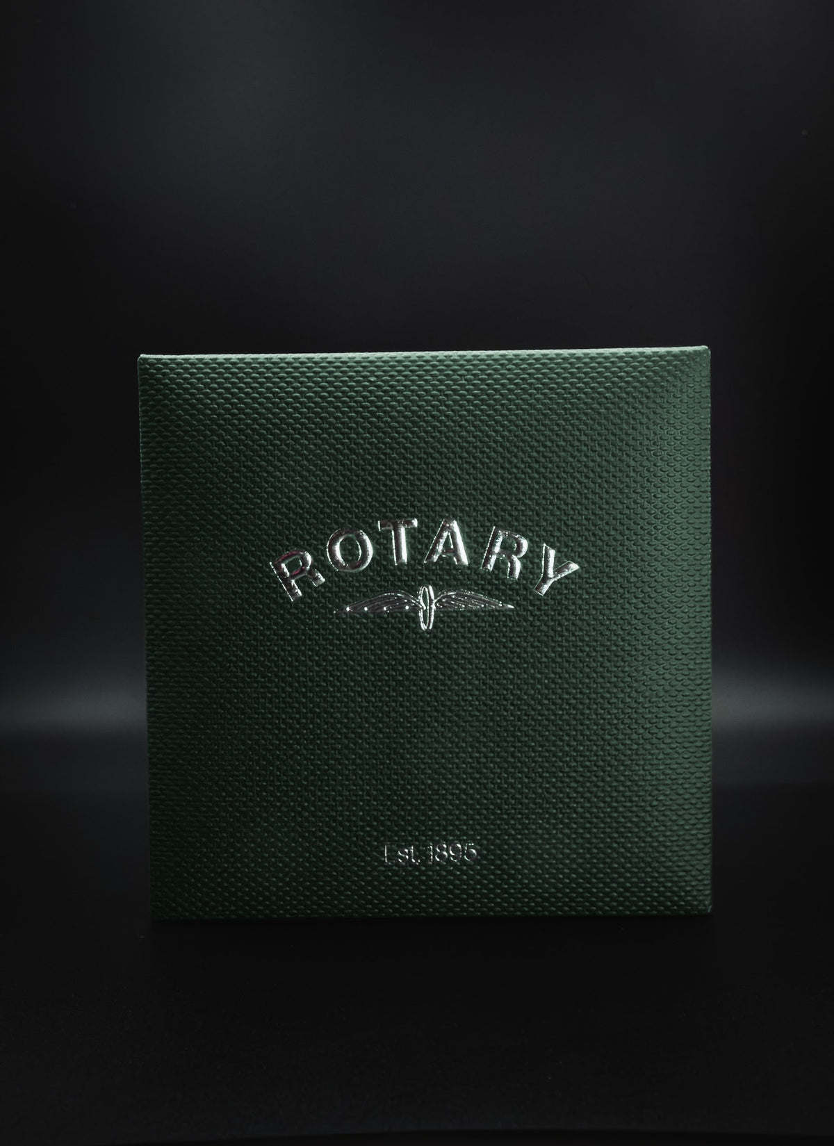 Rotary green presentation box, closed