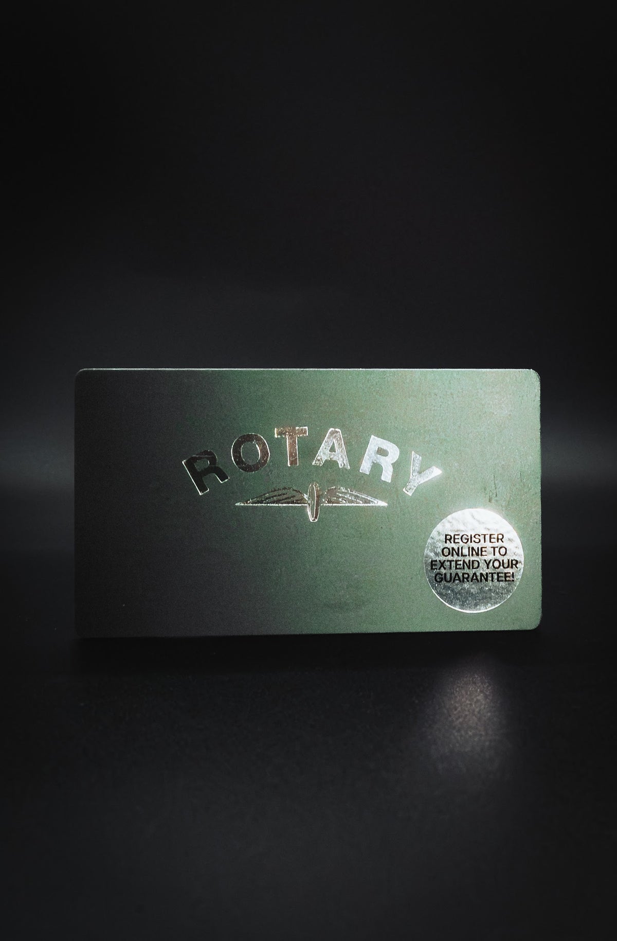 Rotary guarantee card